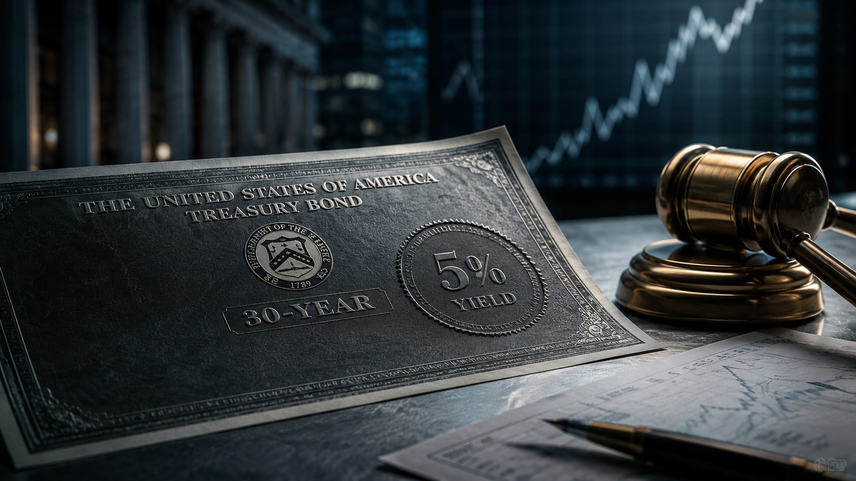 30-Year Treasury Yield Tops 5% for First Time Since 2007