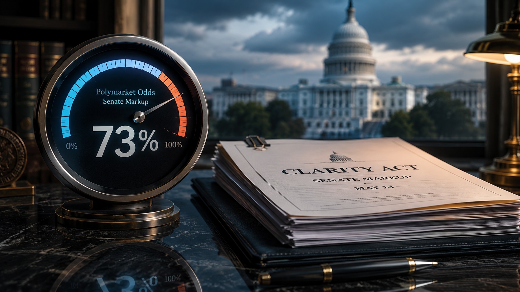 Polymarket Odds Rise to 73% Ahead of May 14 Clarity Act Markup